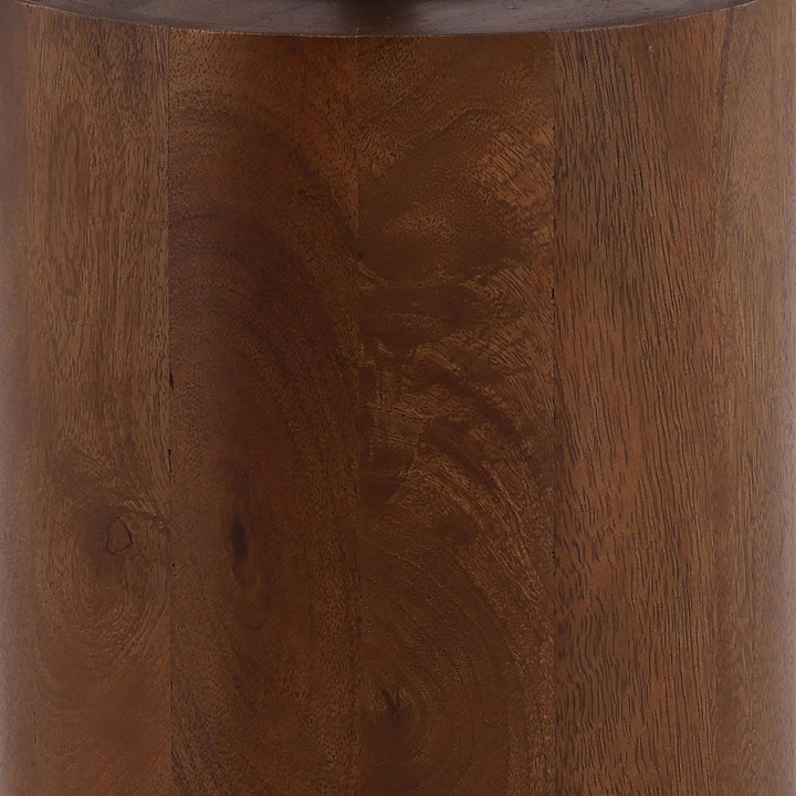 Dara Wood and Iron Side Table, detail 1 view