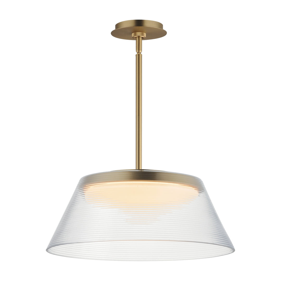 Jensen 18 LED Pendant by Studio M Lighting in Satin Brass