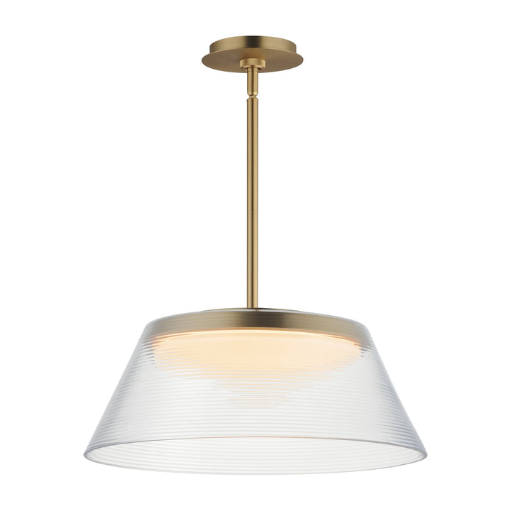 Jensen 18 LED Pendant by Studio M Lighting in Satin Brass