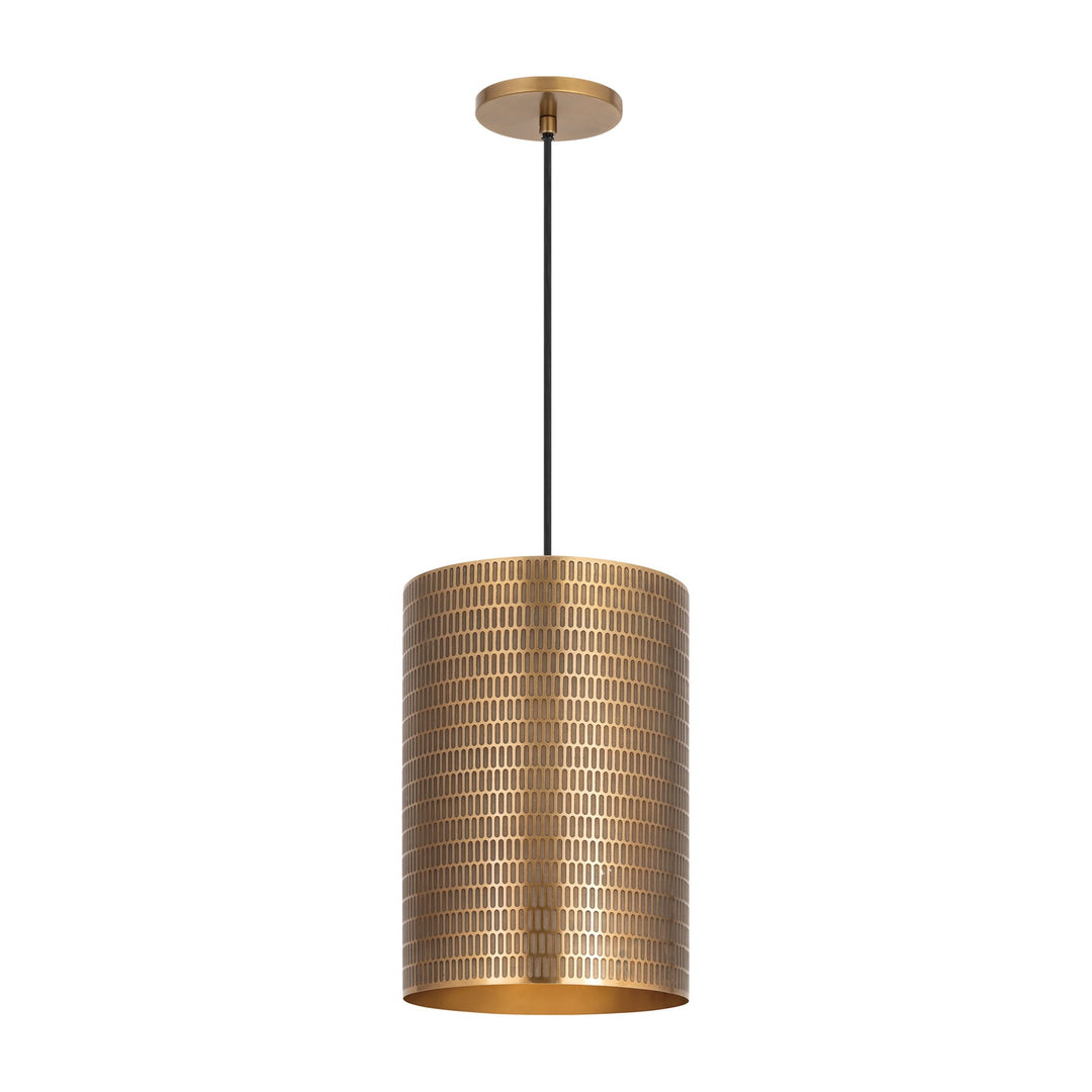 Shaka 1-Light Pendant by Studio M Lighting in Weathered Brass