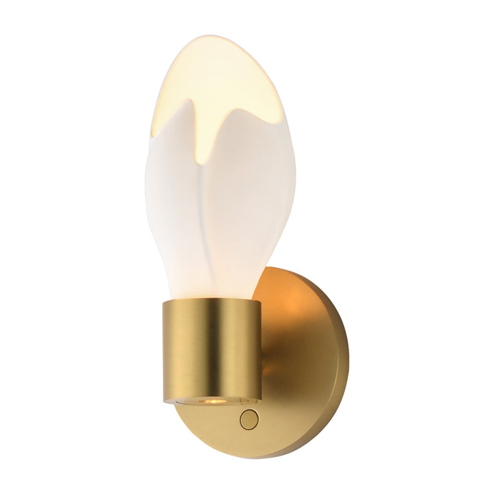 Burgeon LED Wall Sconce by Studio M Lighting in Natural Aged Brass