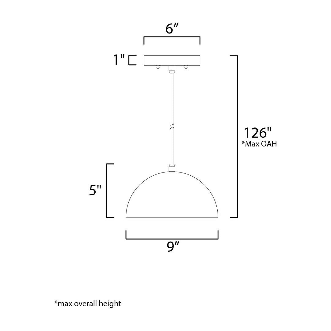 Hemisphere LED 9 Pendant by Studio M Lighting – line drawing