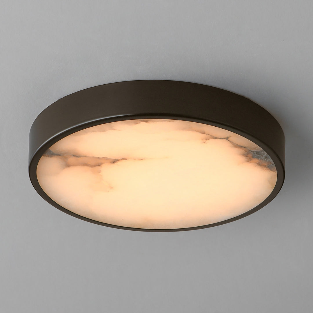 Slab 7 LED Alabaster Flush Mount by Studio M Lighting – lifestyle