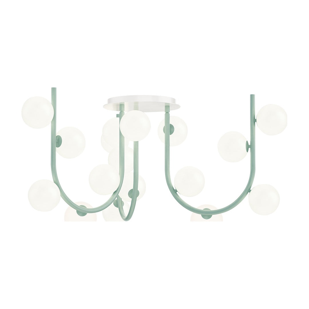 Contour MTO Contour 15-Light MTO Fixed Pendant by Studio M Lighting in Stratton Blue