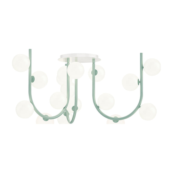 Contour MTO Contour 15-Light MTO Fixed Pendant by Studio M Lighting in Stratton Blue