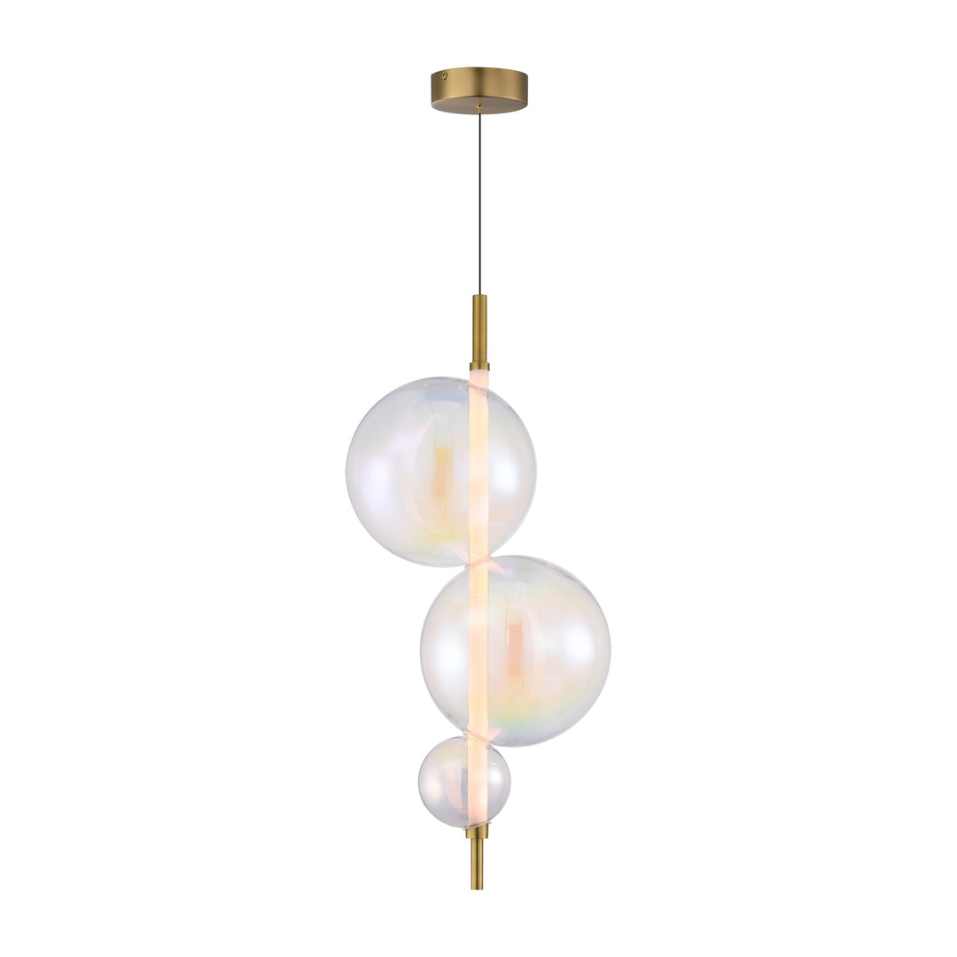 Dreamer 26" LED Single Pendant by Studio M Lighting in Natural Aged Brass