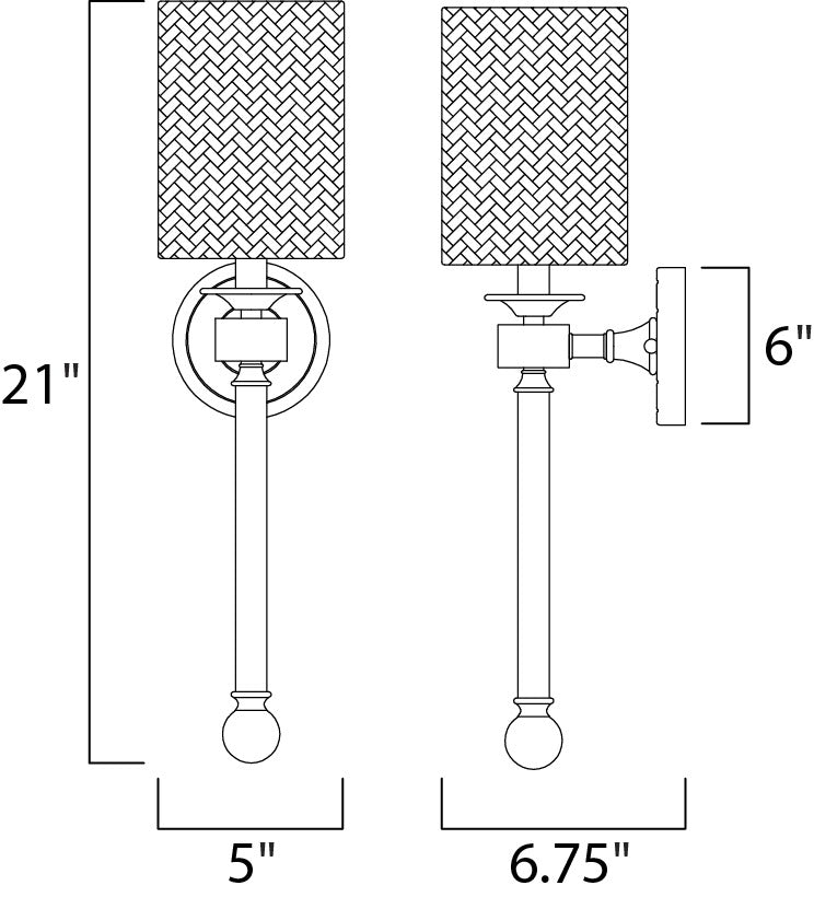 Lucent Wall Sconce by Studio M Lighting – line drawing