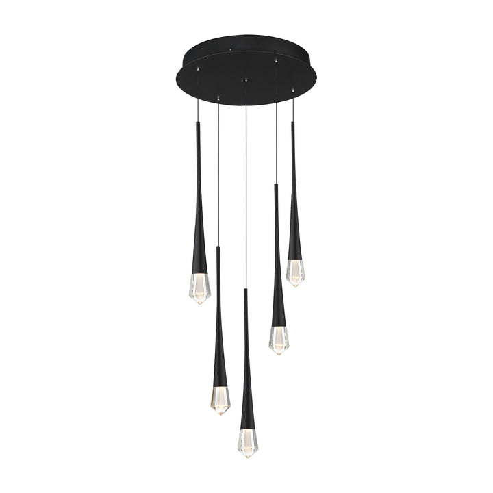 Pierce 5-Light LED Pendant by Studio M Lighting in Black