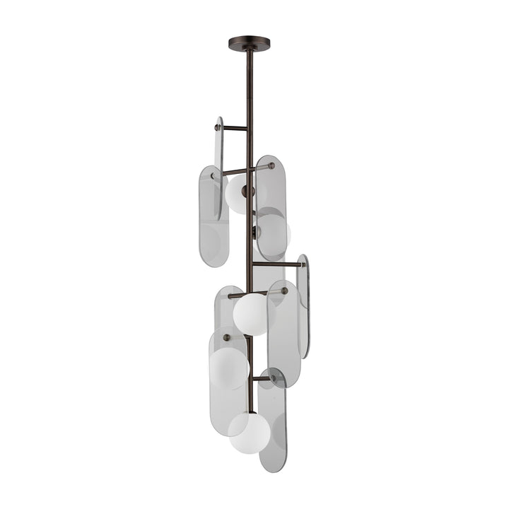 Megalith - Stone Megalith 5-Light Vertical Pendant by Studio M Lighting in Brushed Bronze