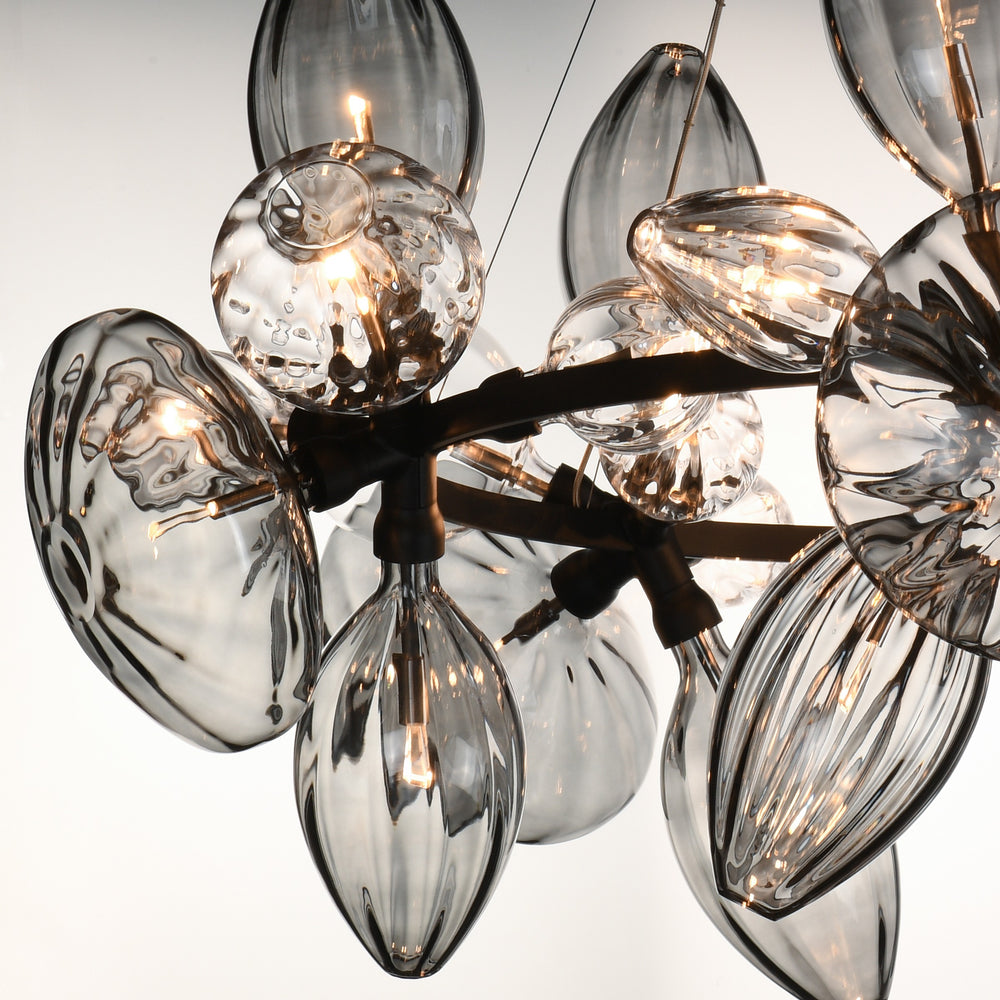 Ray Dance Cluster Ray Dance 30-Light 5 Cluster LED Pendant by Studio M Lighting – lifestyle