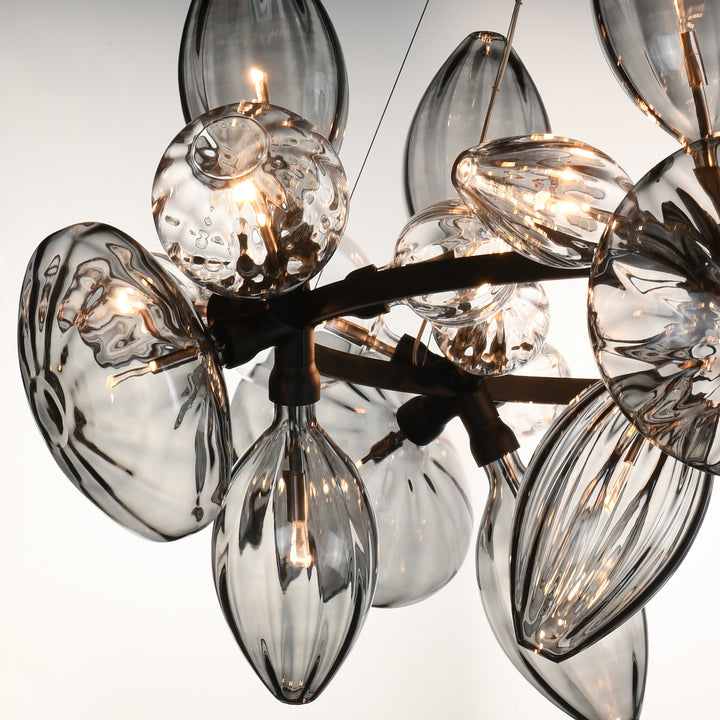 Ray Dance Cluster Ray Dance 30-Light 5 Cluster LED Pendant by Studio M Lighting – lifestyle