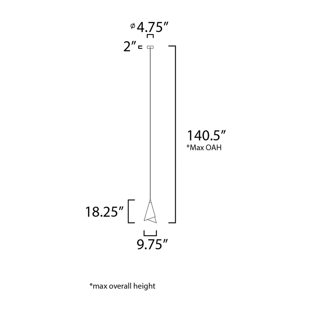 Mermaid LED Pendant 251448 by Studio M Lighting – line drawing