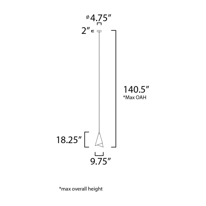 Mermaid LED Pendant 251448 by Studio M Lighting – line drawing