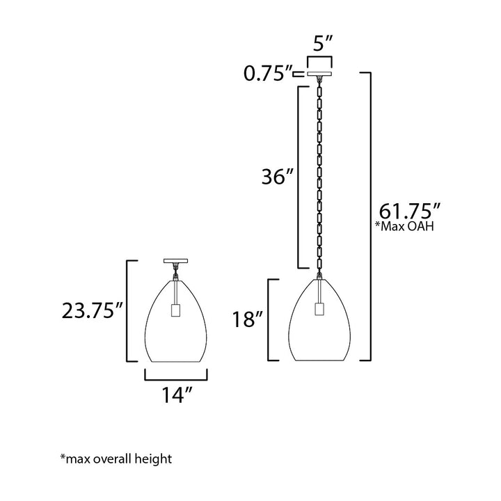 Gilda Pendant by Studio M Lighting – line drawing
