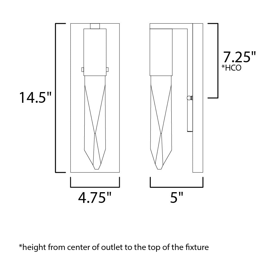 Quartz LED Wall Sconce by Studio M Lighting – line drawing