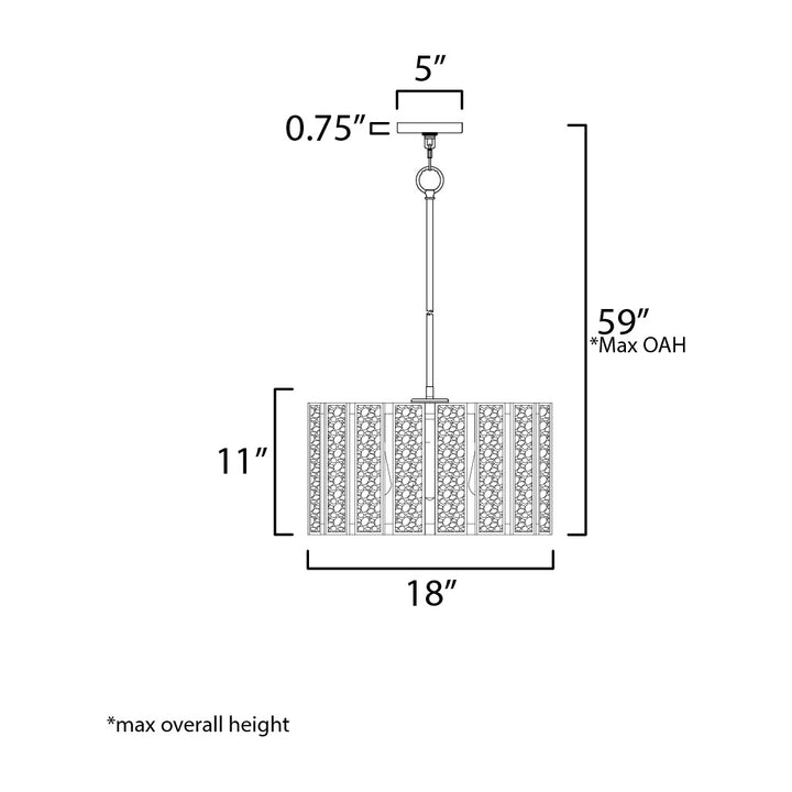 Miramar 3-Light Pendant by Studio M Lighting – line drawing