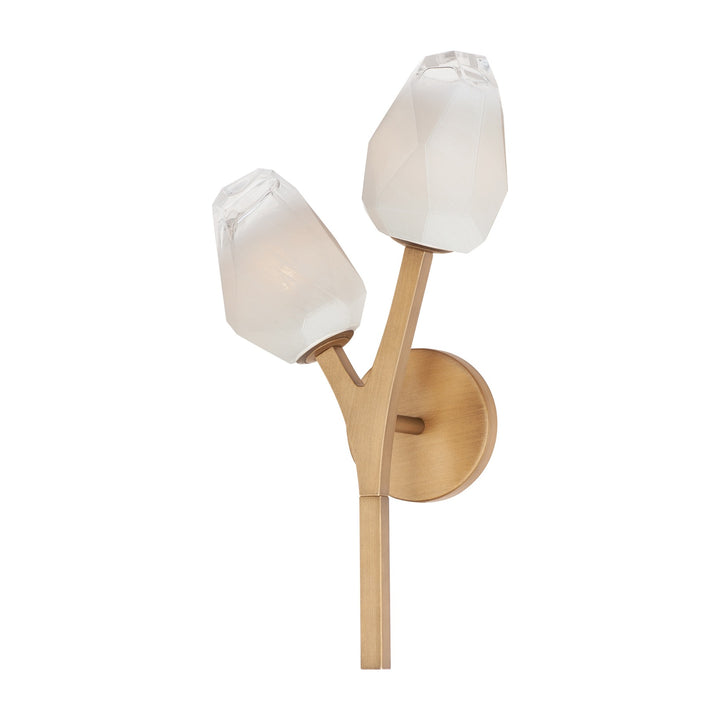 Blossom 2-Light Wall Sconce by Studio M Lighting in Natural Aged Brass