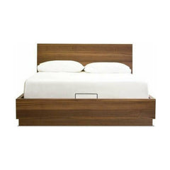 Della Storage Bed in Natural Walnut Mobital