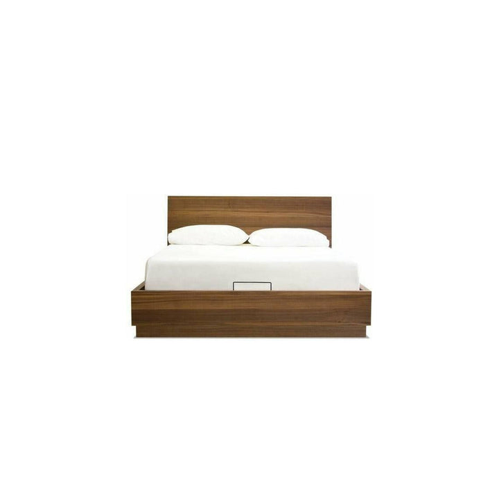 Della Storage Bed in Natural Walnut Mobital