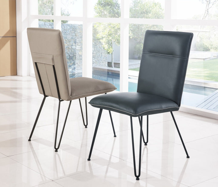 Demi Hairpin Leg Dining Chair in Taupe — lifestyle photo