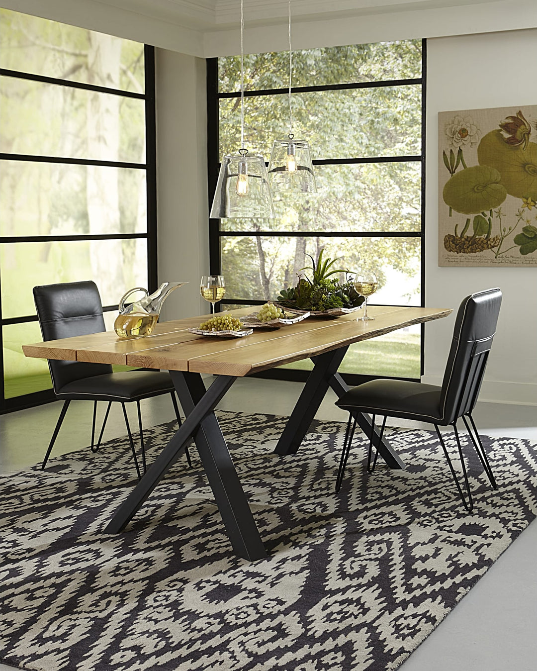 Demi Hairpin Leg Dining Chair in Cobalt — lifestyle photo