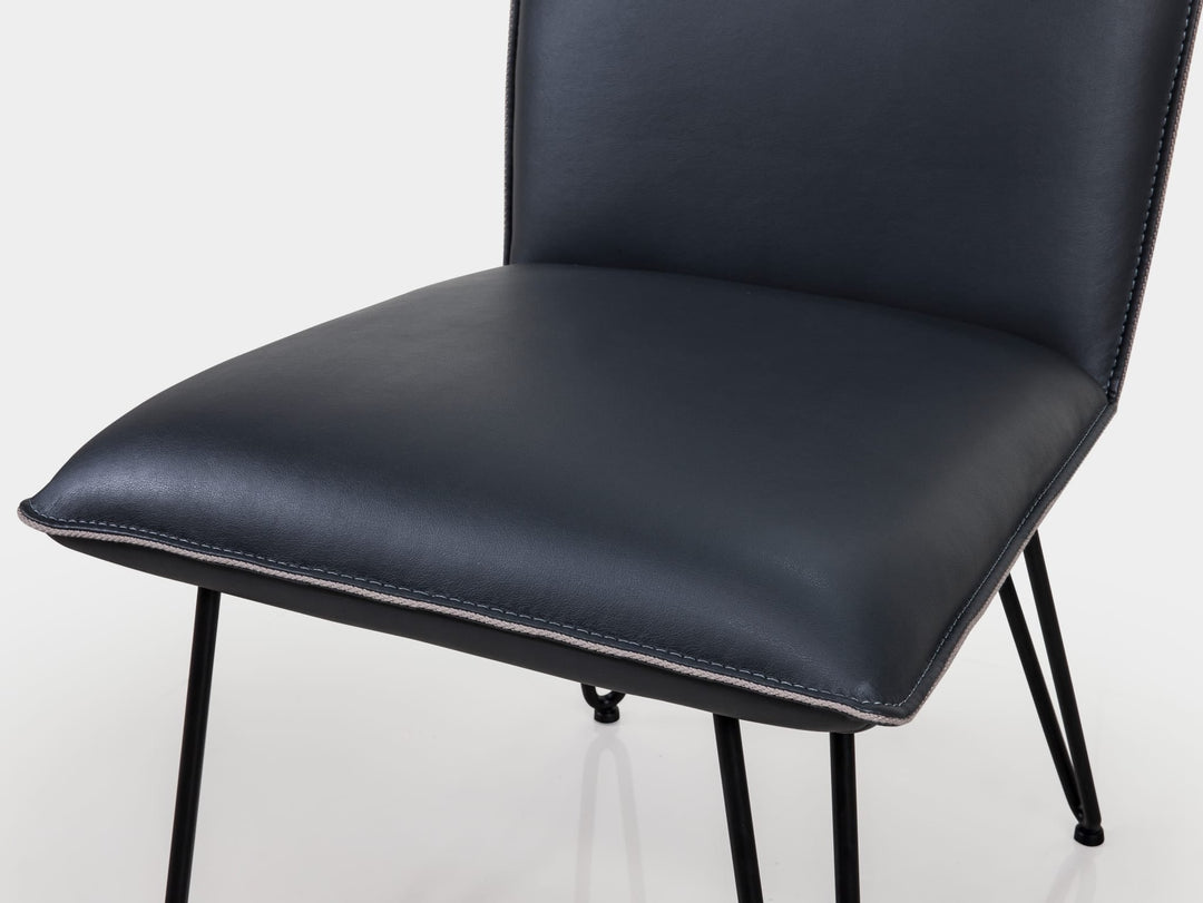 Demi Hairpin Leg Dining Chair in Cobalt — lifestyle photo