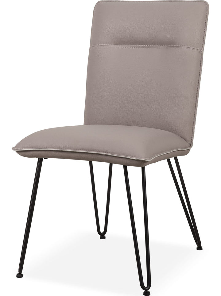 Demi Hairpin Leg Dining Chair in Taupe — product view on a white background
