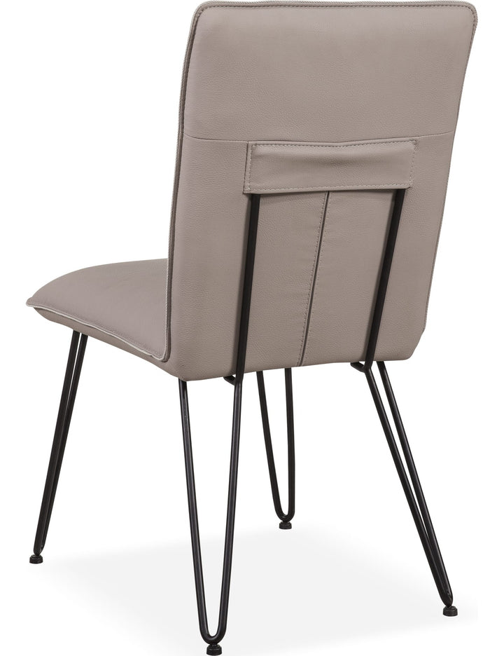Demi Hairpin Leg Dining Chair in Taupe — product view on a white background