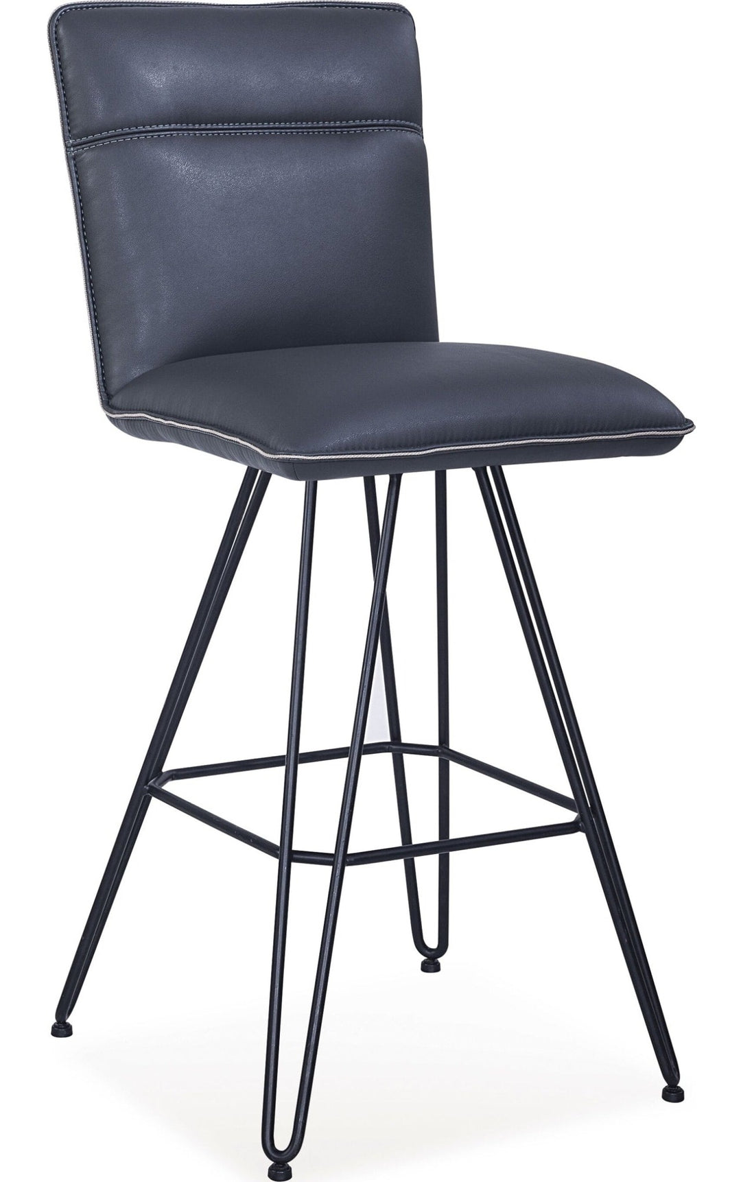 Demi Hairpin Leg Swivel Bar Stool in Cobalt — product view on a white background