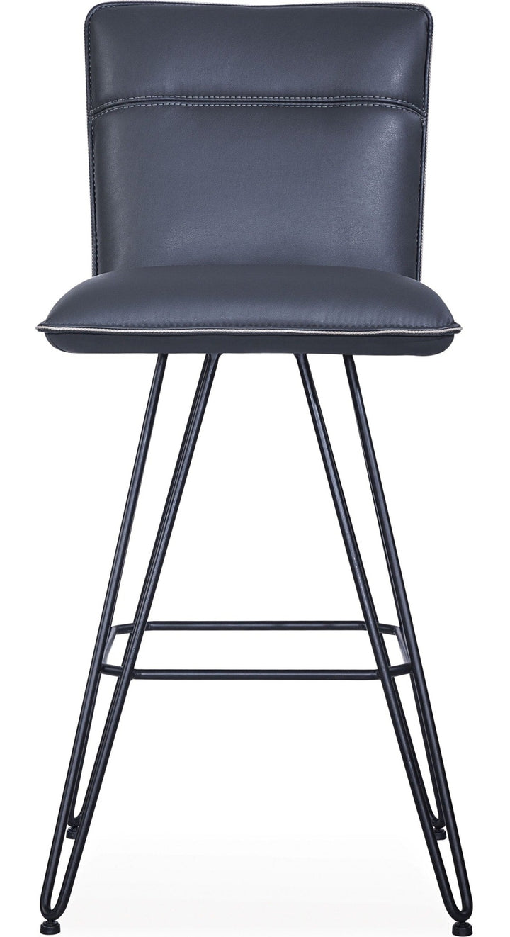 Demi Hairpin Leg Swivel Bar Stool in Cobalt — product view on a white background