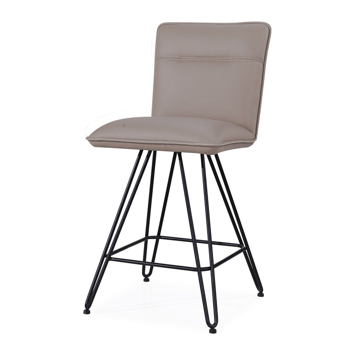 Demi Hairpin Leg Swivel Counter Stool by Modus in Taupe — product view on a white background