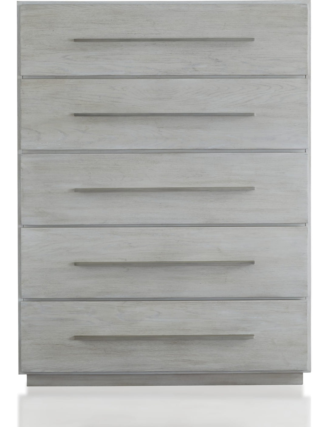 Destination Five Drawer Chest in Cotton Grey — on a white background