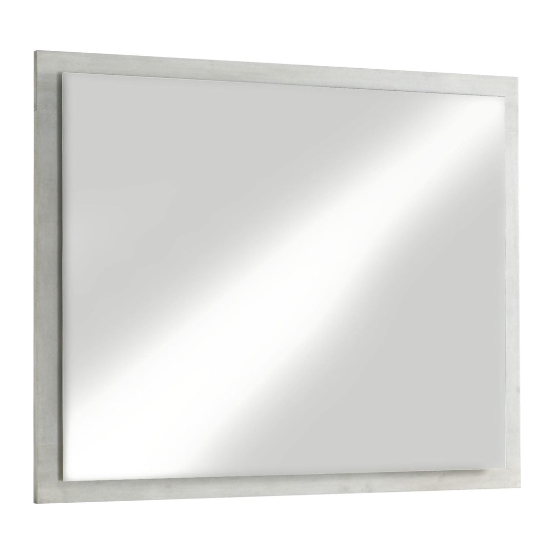 Destination Floating Glass Mirror by Modus in Cotton Grey — on a white background