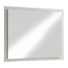 Destination Floating Glass Mirror by Modus in Cotton Grey — on a white background