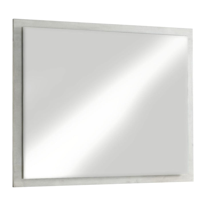 Destination Floating Glass Mirror by Modus in Cotton Grey — on a white background
