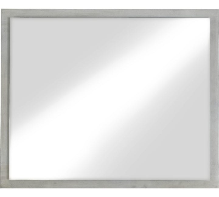 Destination Floating Glass Mirror in Cotton Grey — on a white background
