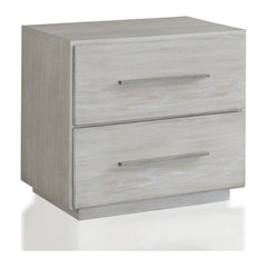 Destination Two Drawer Nightstand by Modus in Cotton Grey — on a white background
