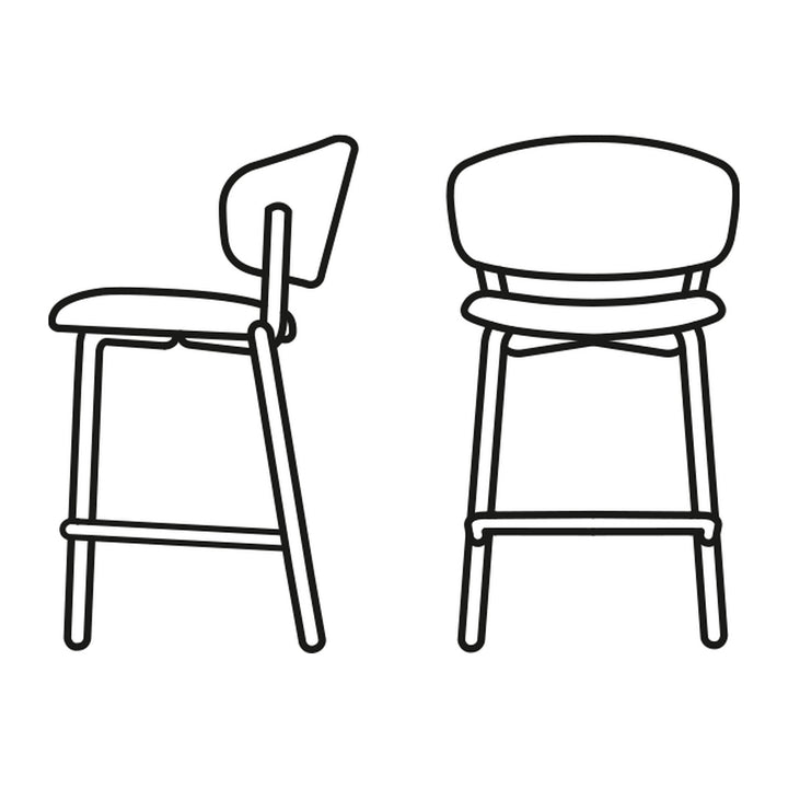 Desy Counter Stool by Connubia finish option, white background