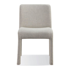 Devon Fully Upholstered Dining Chair by Modus in Turtle Dove Linen — product view on a white background