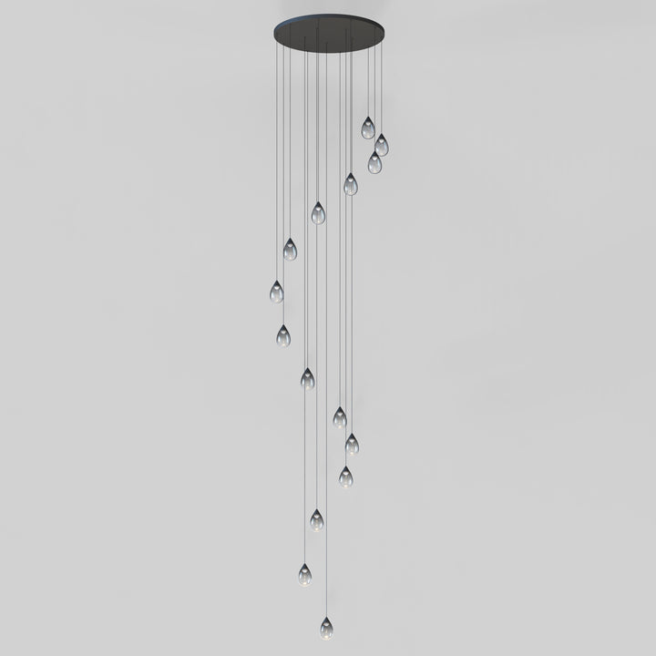 Dewdrop 15-Light LED Pendant by ET2 Lighting, styled view 2