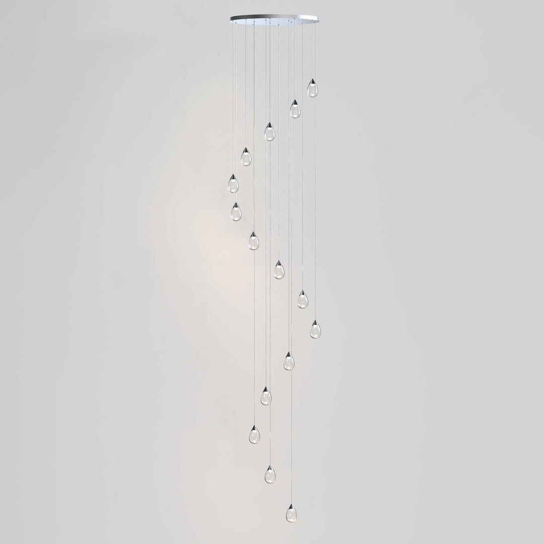 Dewdrop 15-Light LED Pendant by ET2 Lighting, styled view 7