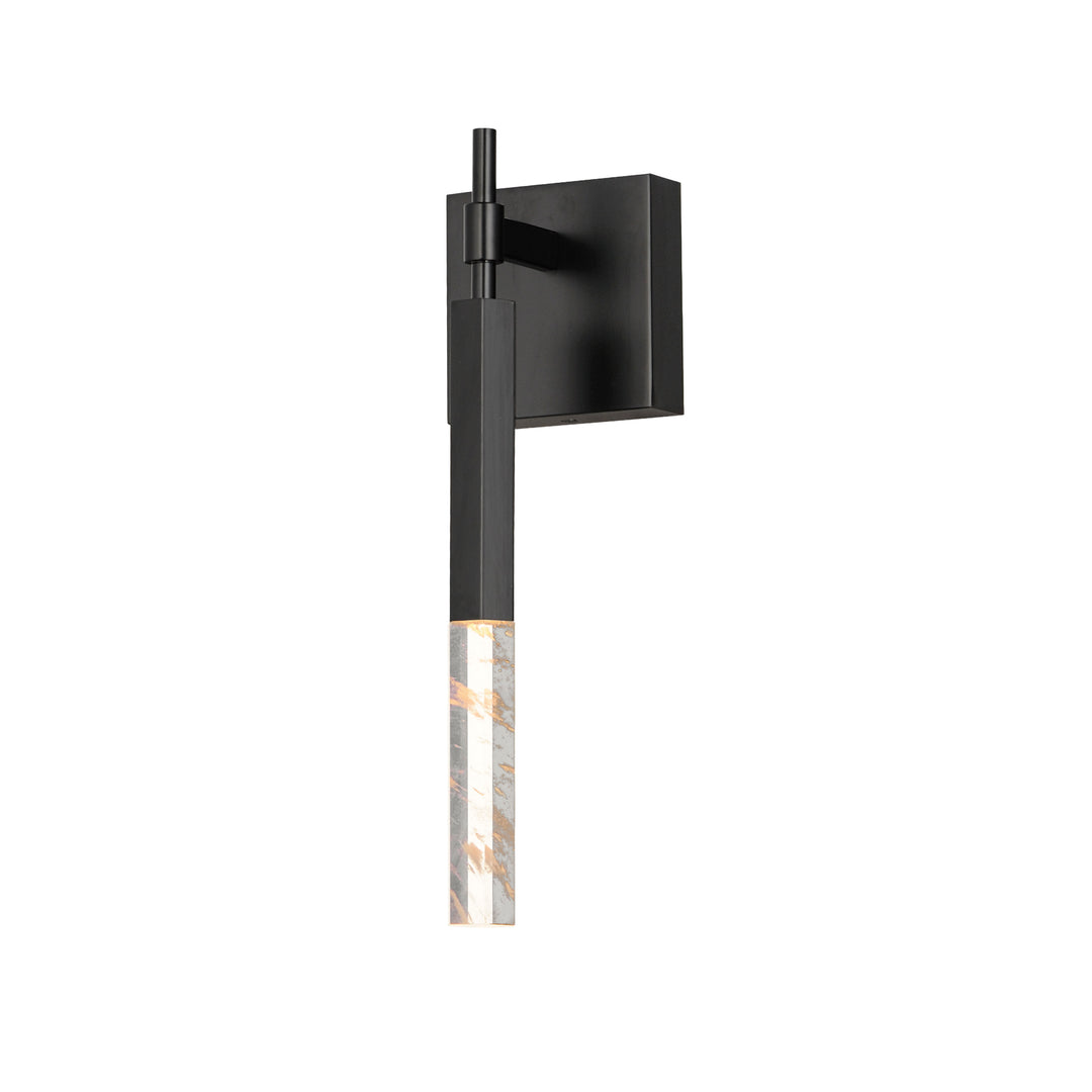 Diaphane LED Sconce by ET2 Lighting in Black, front view