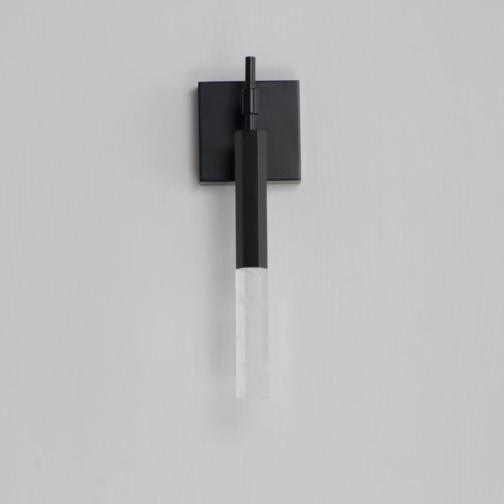 Diaphane LED Sconce by ET2 Lighting, styled view 1