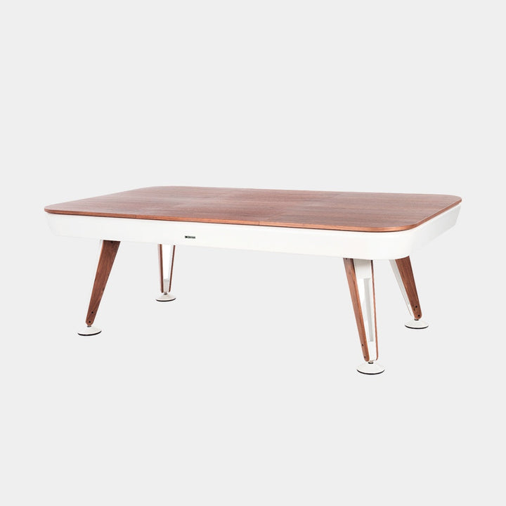 Diagonal Dining Top walnut on white