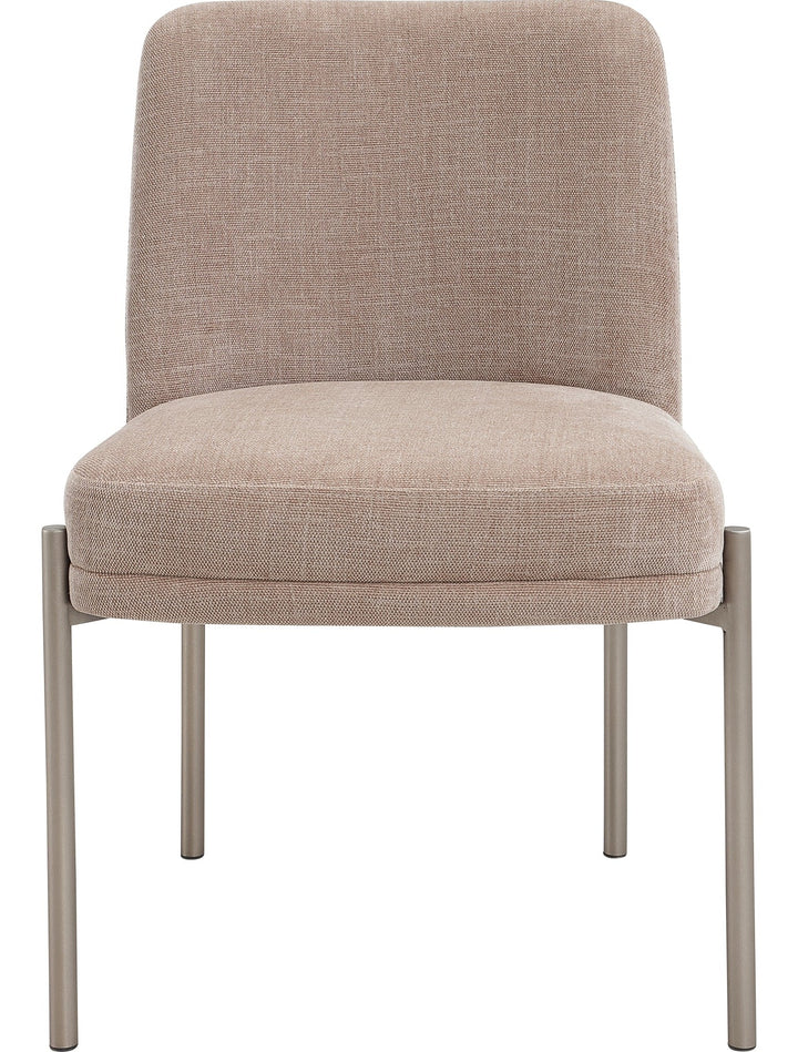 Dion Upholstered Dining Chair in Portobello — product view on a white background