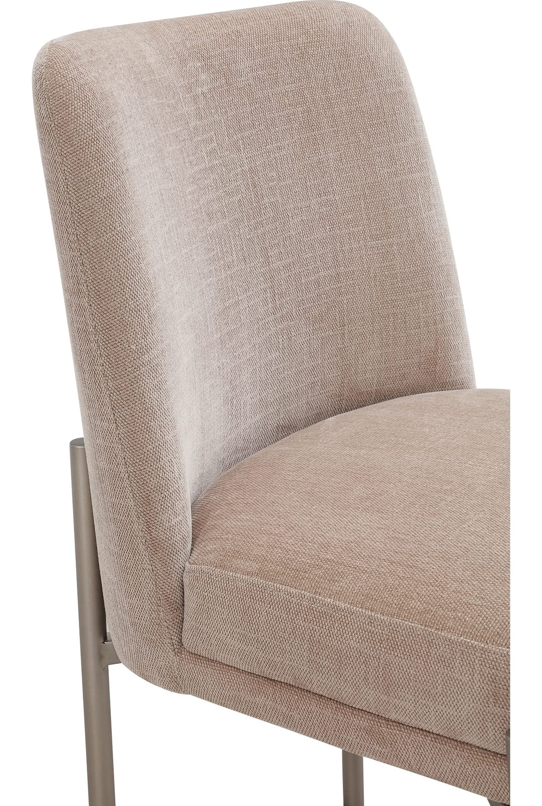Dion Upholstered Dining Chair in Portobello — product view on a white background
