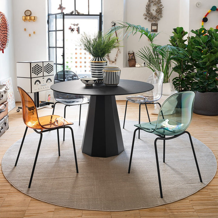 Dix Compact Round Dining Table by Connubia in a styled interior