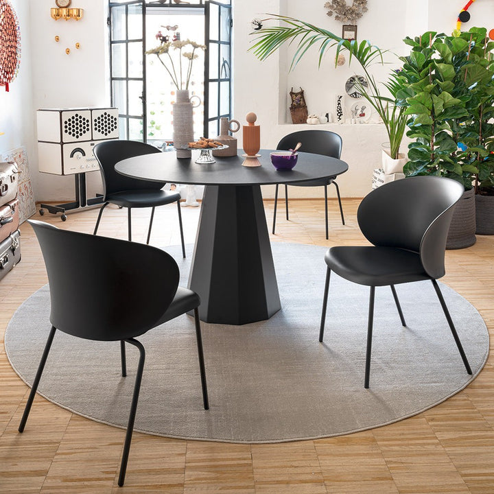 Dix Round Dining Table by Connubia in a styled interior