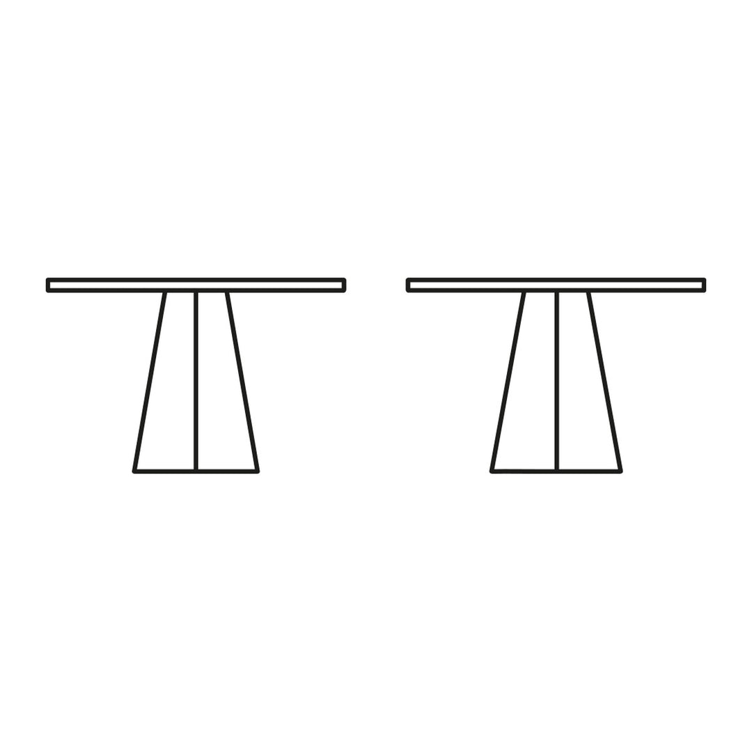 Dix Round Dining Table by Connubia finish option, white background