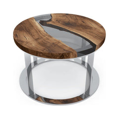 Dodona Walnut Wood River Coffee Table Arditi Collection